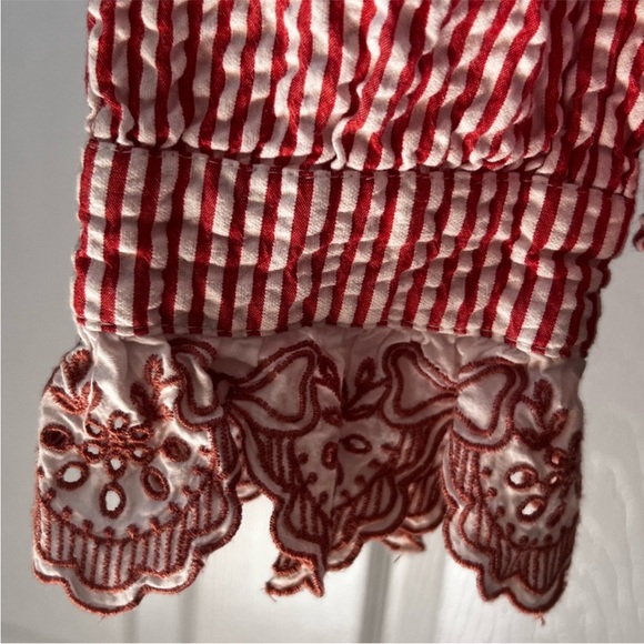 Damson Madder
Red and White Gingham Blouse with Lace Trim - Picture 3 of 5